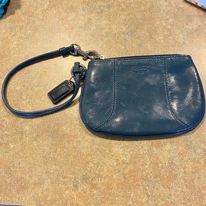 Turquoise Coach Wristlet Wallet